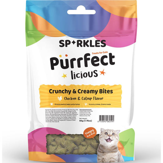 Sparkles Purrfectlicious Crunchy & Creamy Bites Chicken & Catnip Cat