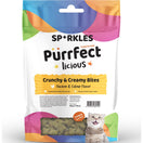 3 FOR $8.80: Sparkles Purrfectlicious Crunchy & Creamy Bites Chicken & Catnip Cat Treats 50g