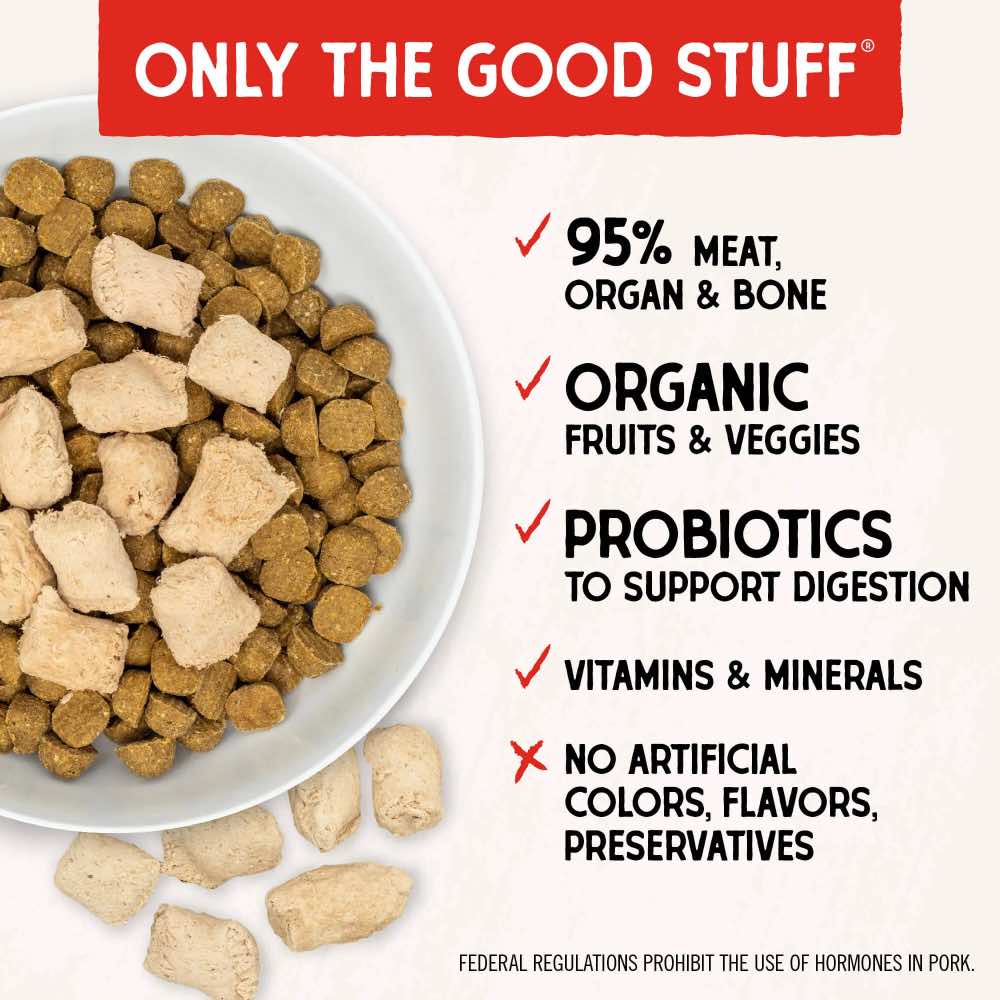 Stella & Chewy’s Meal Mixers Purely Pork Freeze-Dried Dog Food 18oz