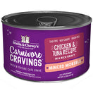 Stella & Chewy Carnivore Cravings Minced Morsels Chicken & Tuna In Gravy Grain-Free Canned Cat Food 5.2oz