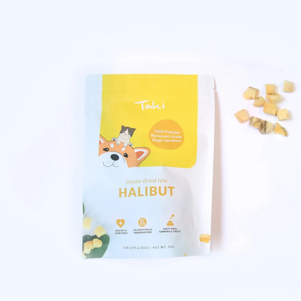Taki Canadian Halibut Fish Freeze-Dried Treats For Cats & Dogs 50g