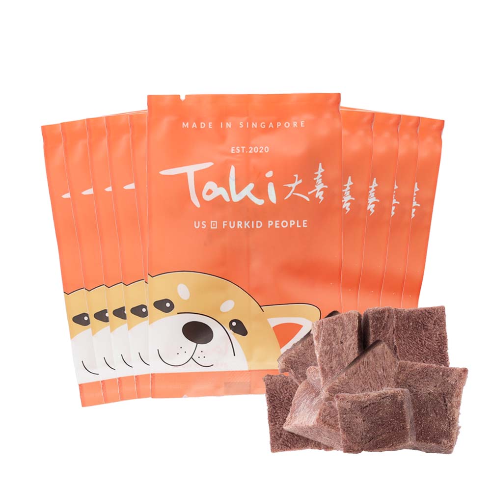 Taki Kangaroo Cubes Freeze-Dried Treats For Cats & Dogs (10 Packets) 100g