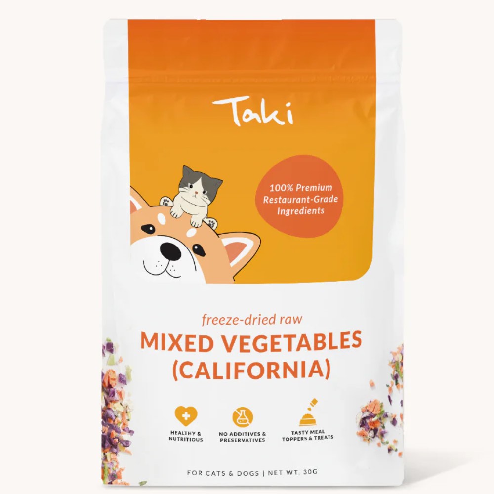 Taki Premium Veggie Garden California Freeze-Dried Meal Toppers For Cats & Dogs 30g
