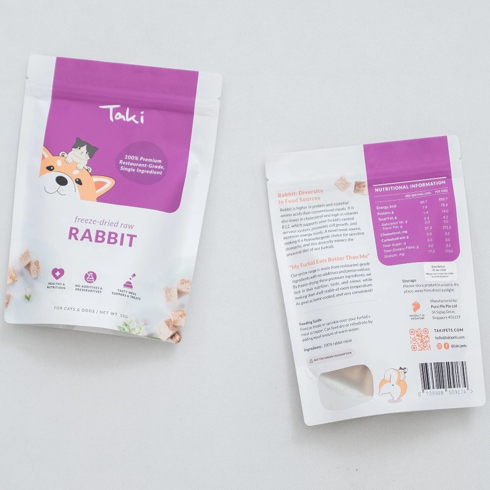 Taki Rabbit Cubes Freeze-Dried Treats For Cats & Dogs 50g