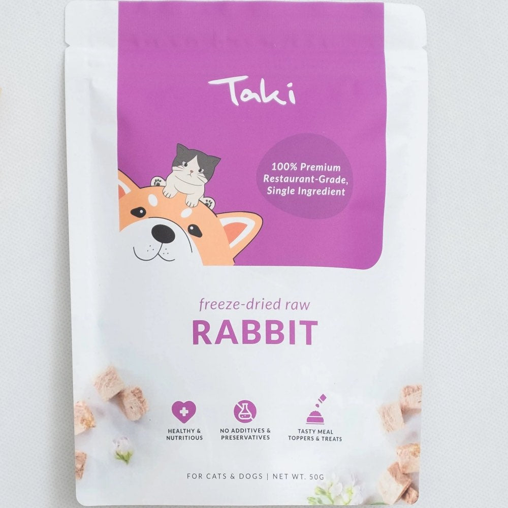 Taki Rabbit Cubes Freeze-Dried Treats For Cats & Dogs 50g