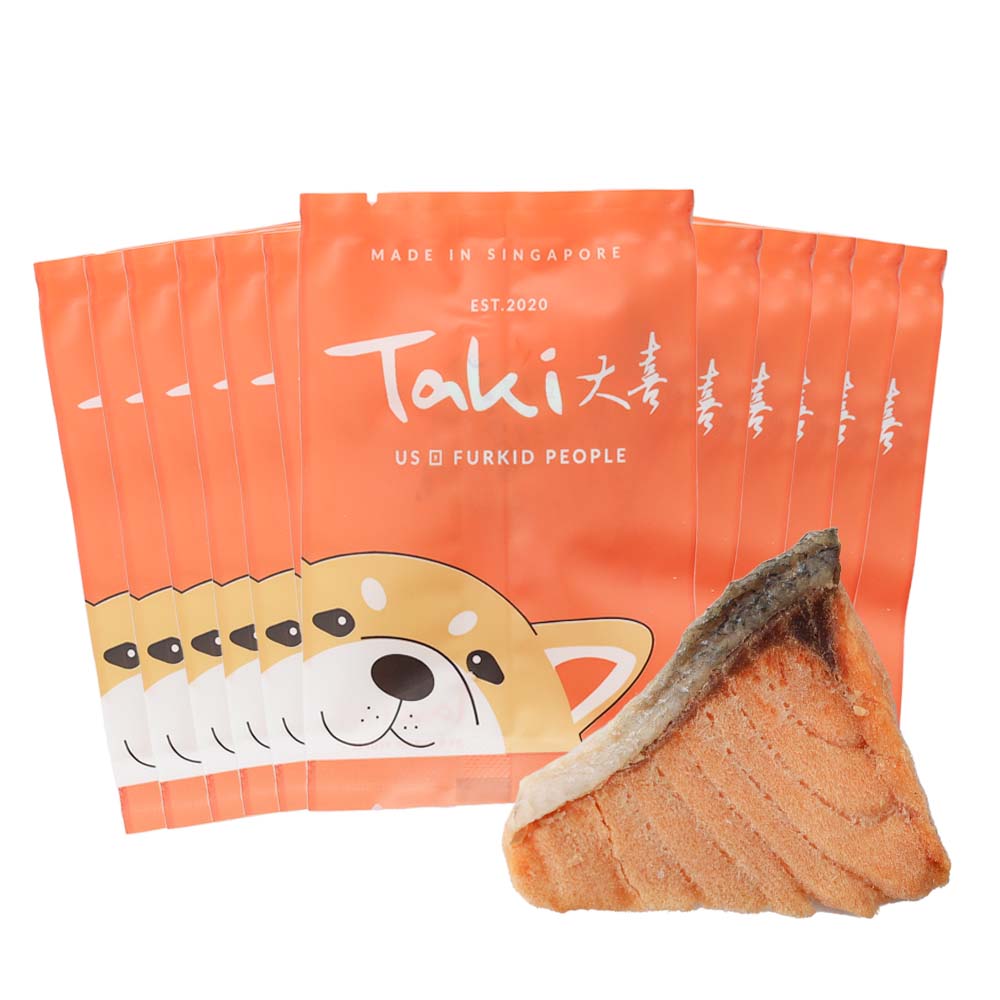 Taki Salmon Steak Freeze-Dried Treats For Cats & Dogs (12 Packets) 90g
