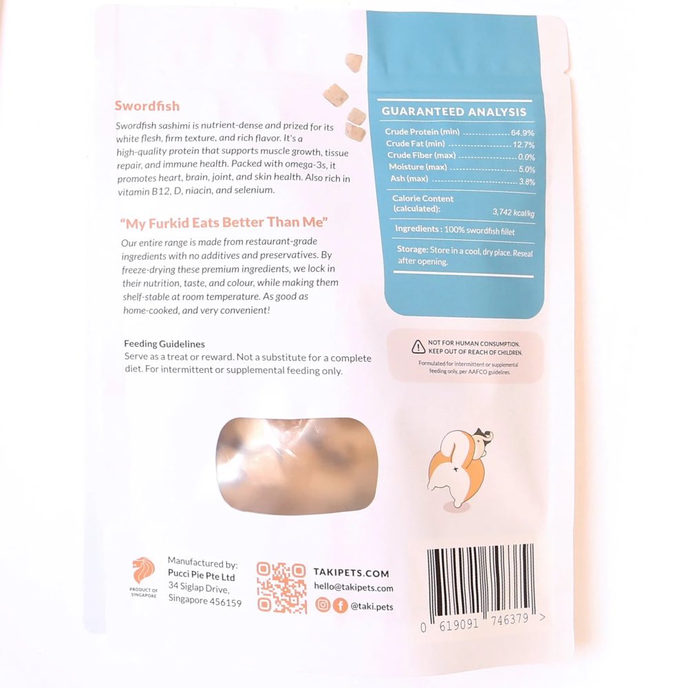 Taki Swordfish Freeze-Dried Treats For Cats & Dogs 50g