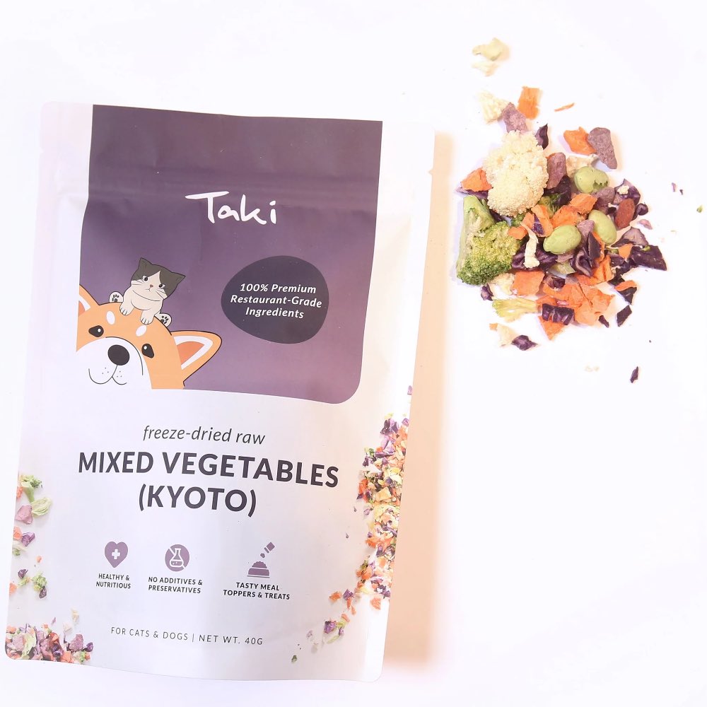 Taki Vegetables Mix Kyoto Freeze-Dried Meal Toppers For Cats & Dogs 40g - Kohepets
