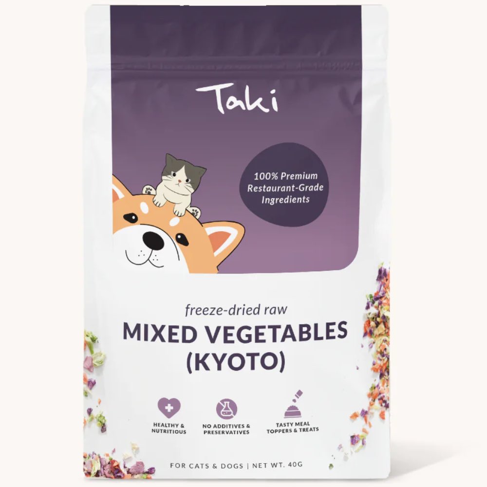 Taki Vegetables Mix Kyoto Freeze-Dried Meal Toppers For Cats & Dogs 40g - Kohepets