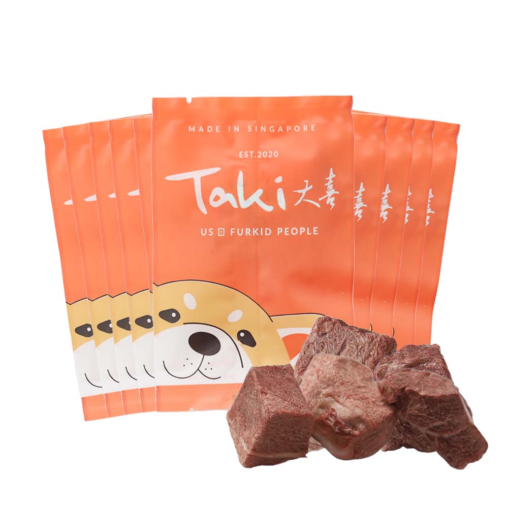Taki Venison Cubes Freeze-Dried Treats For Cats & Dogs (10 Packets) 70g