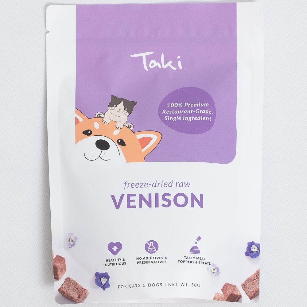 Taki Venison Cubes Freeze-Dried Treats For Cats & Dogs 50g