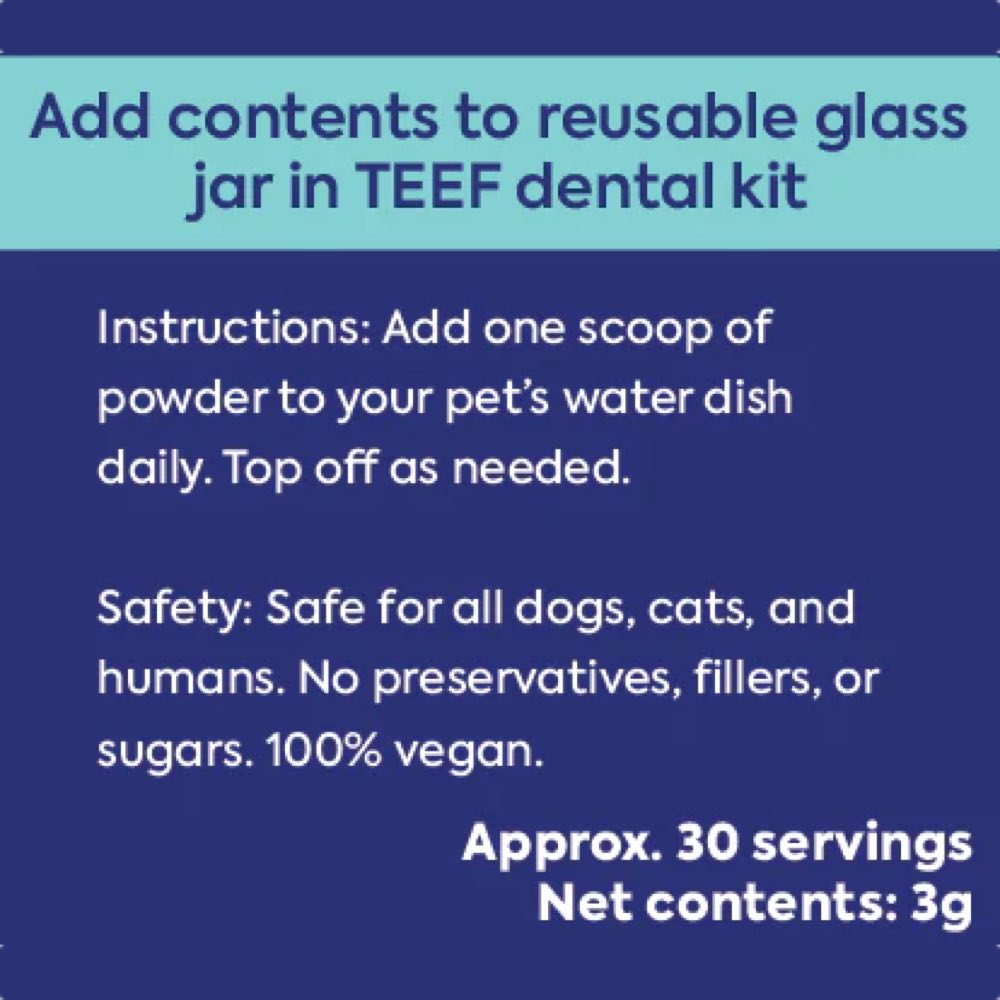 Teef! Protektin42 Prebiotic Dental Powder Dog Water Additive Refill 3g - Kohepets