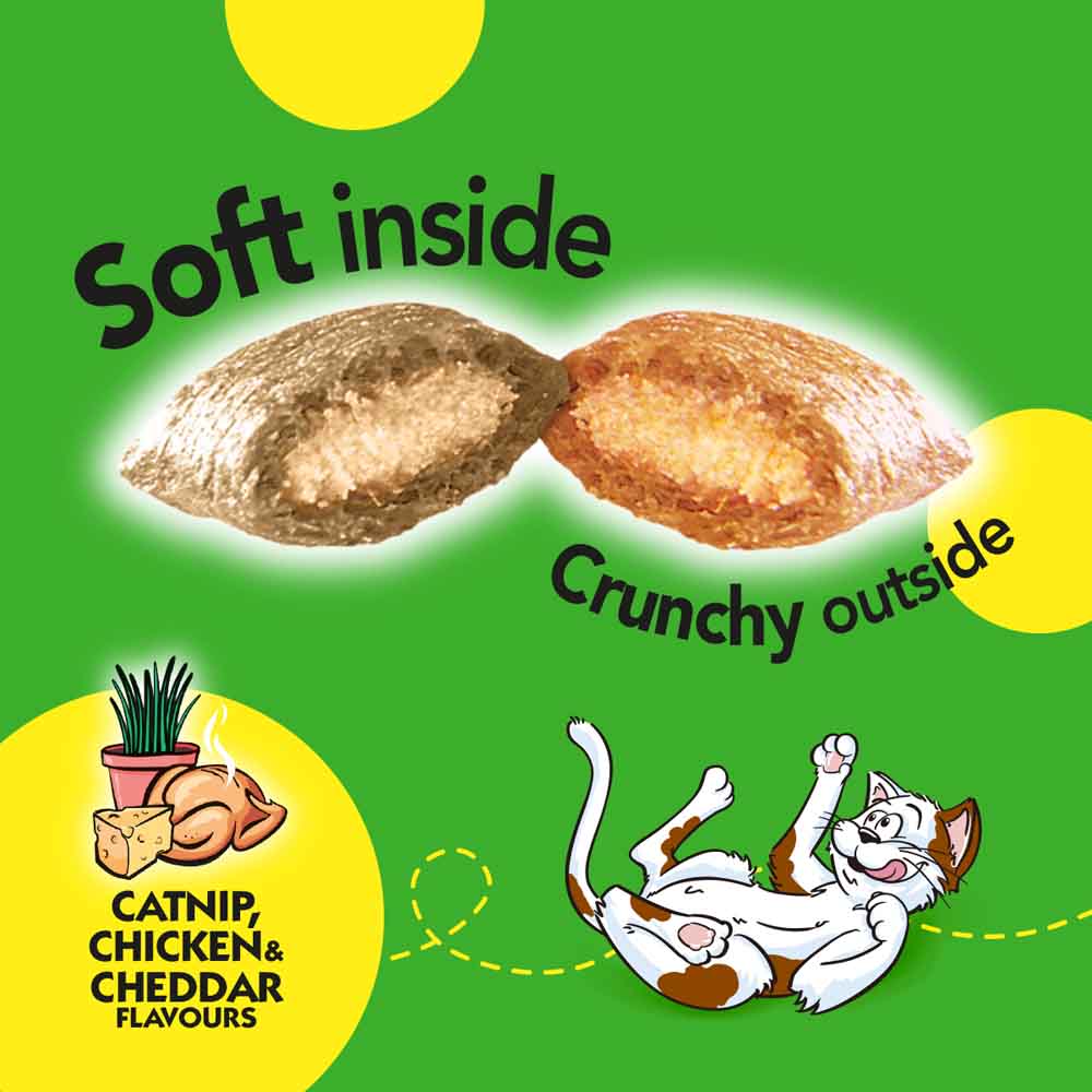 Temptations Mixups Catnip, Chicken & Cheddar Cat Treats 75g (Exp17Jul26)