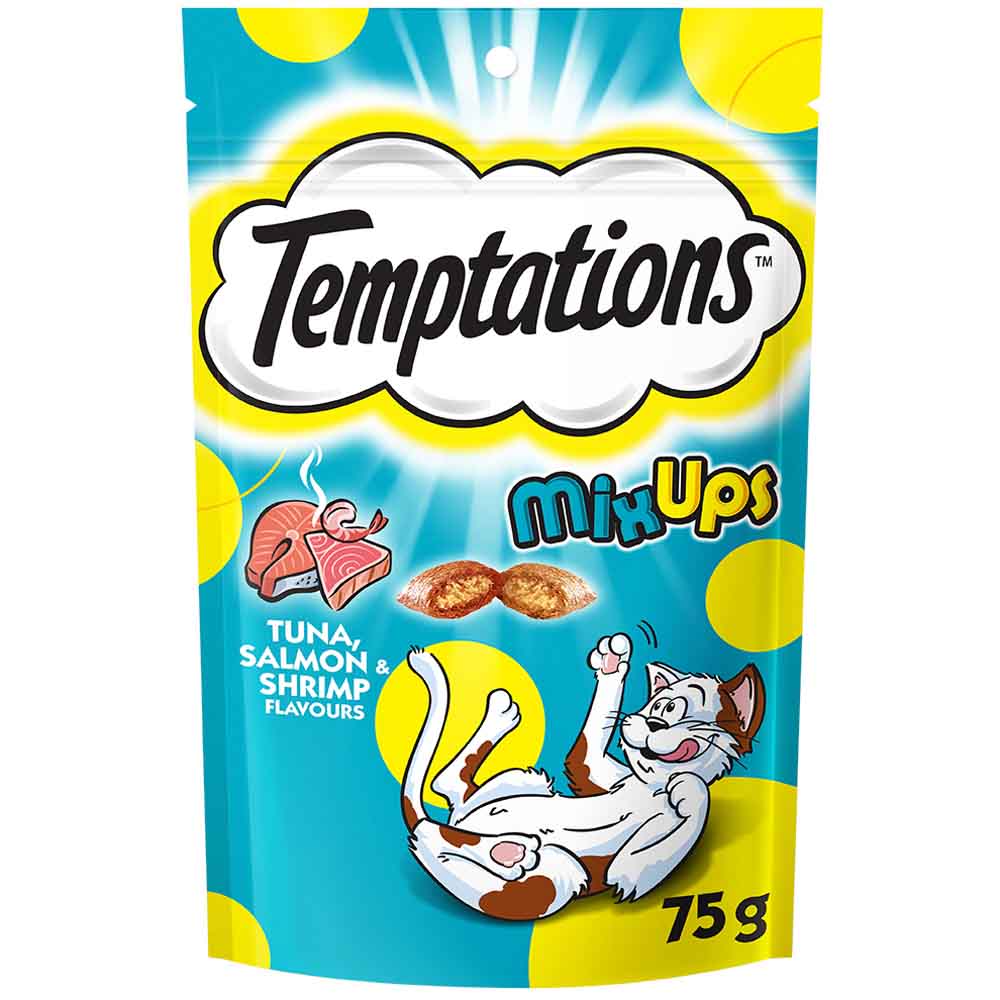 Temptations Mixups Tuna, Salmon & Shrimp Cat Treats 75g