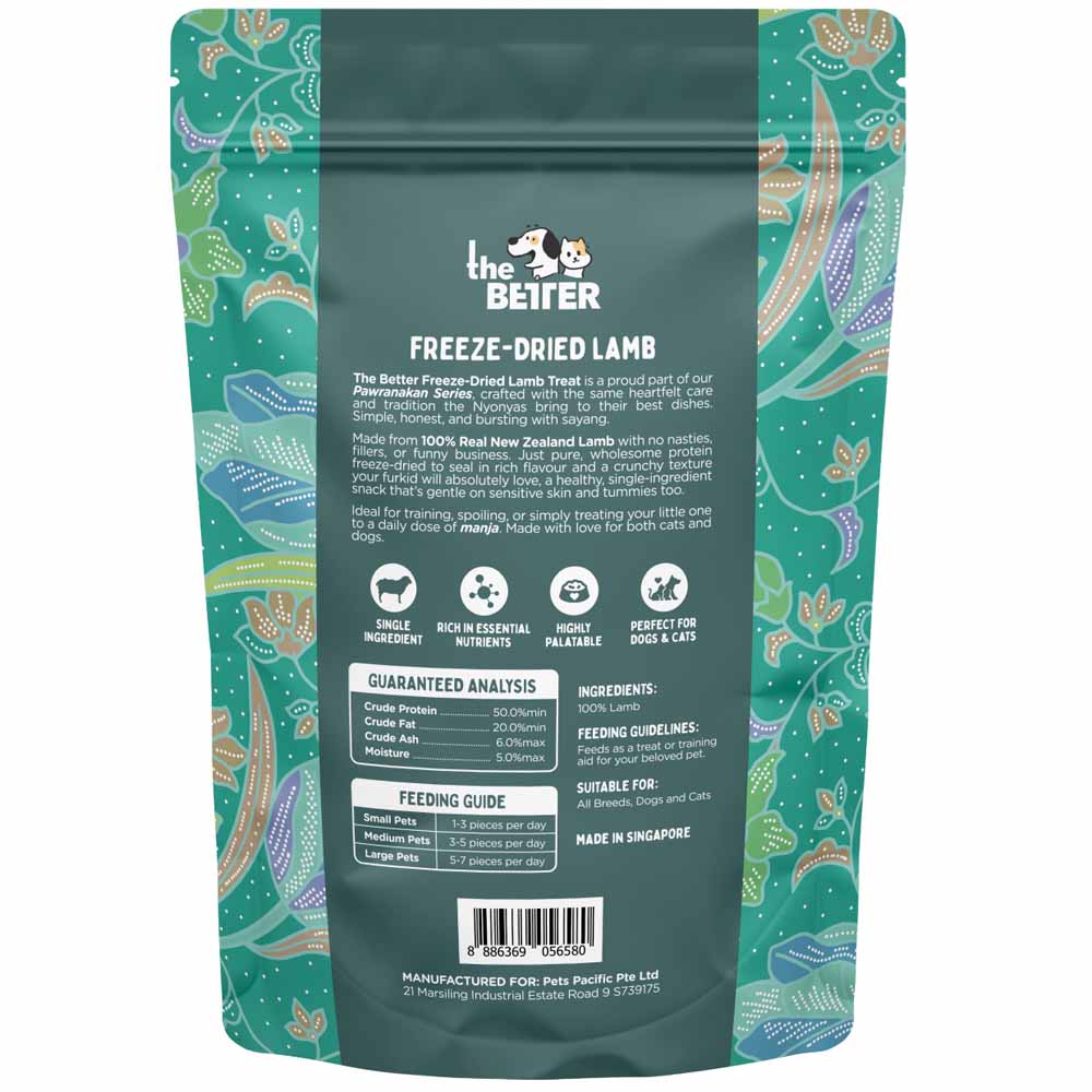The Better Lamb Freeze Dried Treats For Cats & Dogs 50g - Kohepets