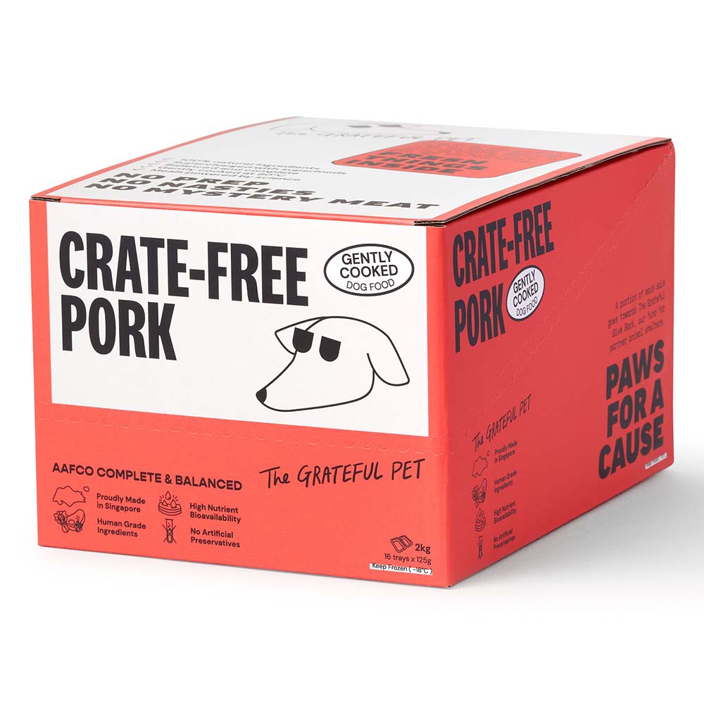 The Grateful Pet Gently Cooked Crate-Free Pork Frozen Dog Food 2kg