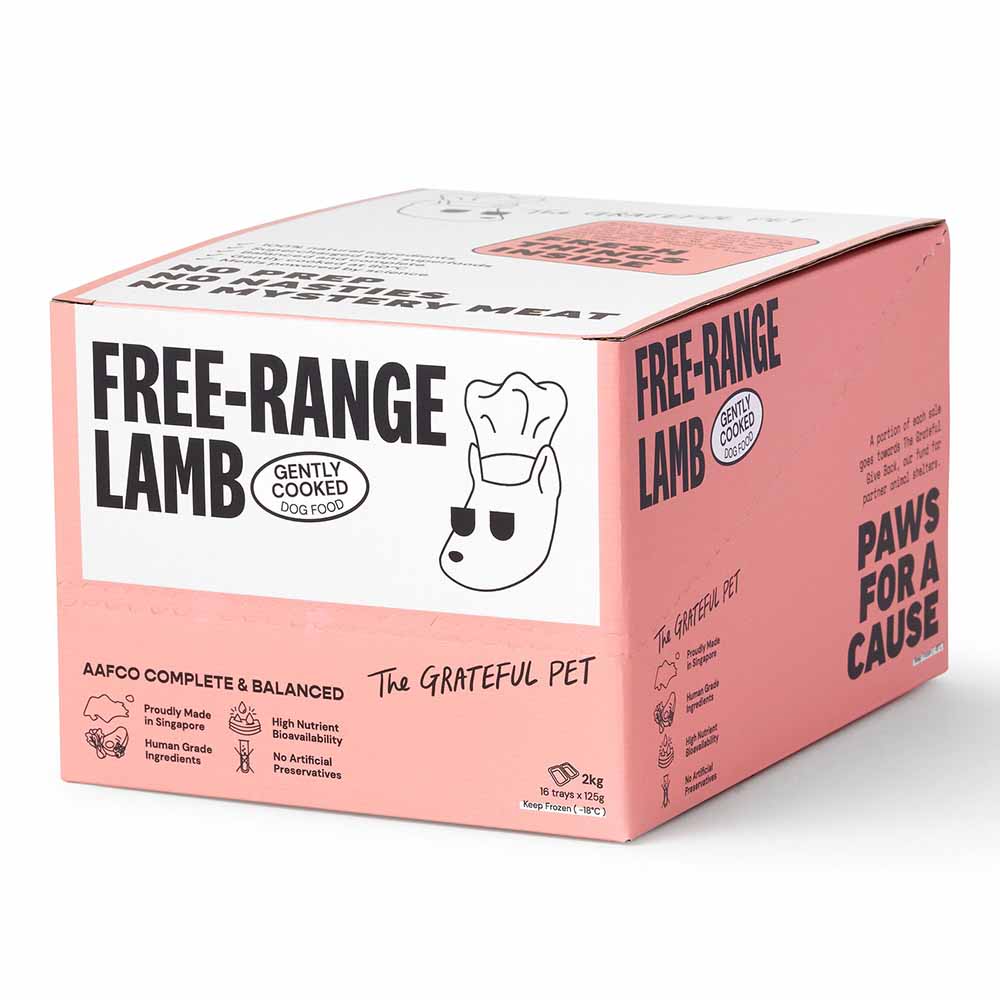 10% OFF: The Grateful Pet Gently Cooked Free-Range Lamb Frozen Dog Food 2kg
