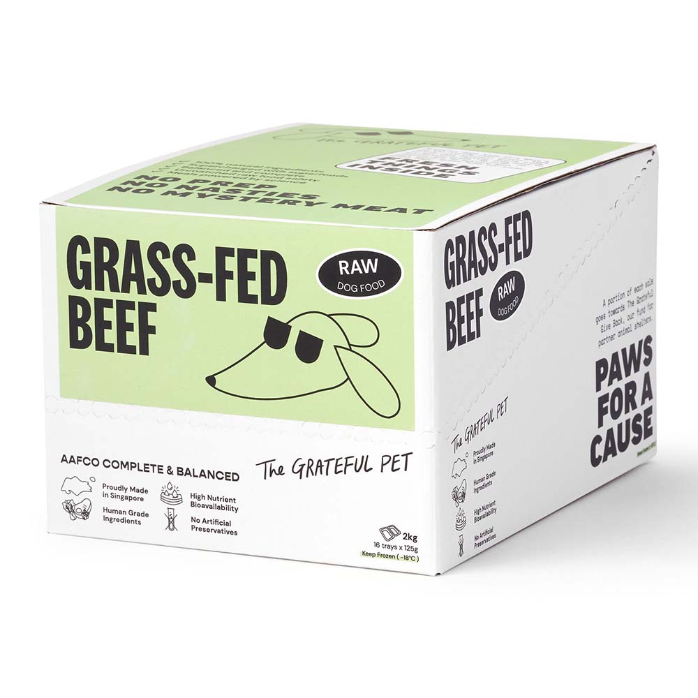 The Grateful Pet Raw Grass-Fed Beef Frozen Dog Food 2kg
