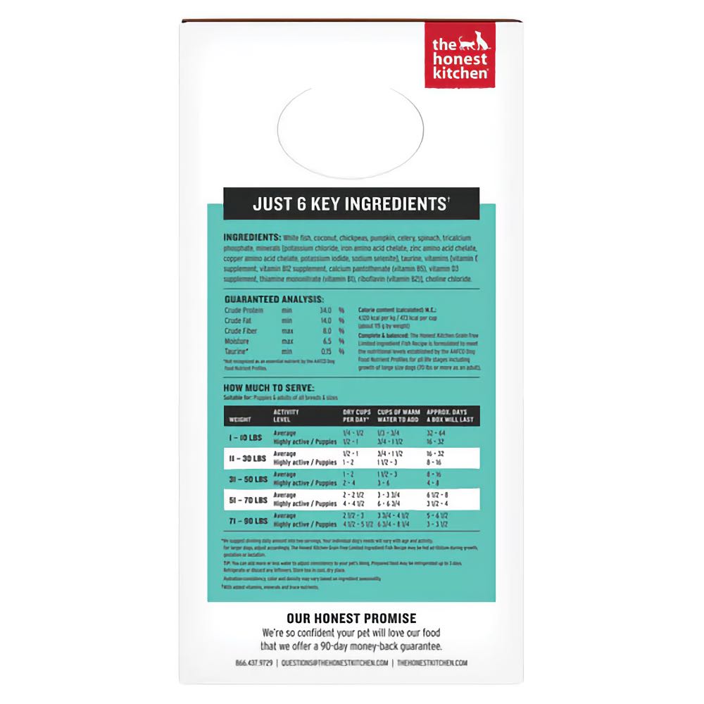 The Honest Kitchen Grain Free Limited Ingredient Fish Recipe Dehydrated Dog Food