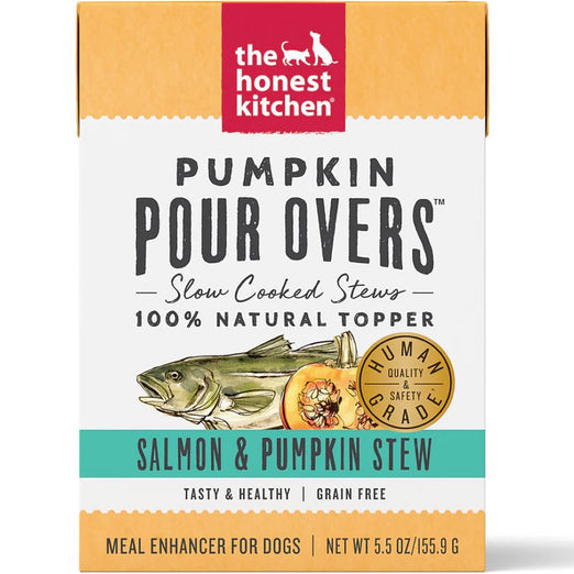The Honest Kitchen Pumpkin Pour Overs Salmon & Pumpkin Stew Grain-Free Dog Food Topper 5.5oz