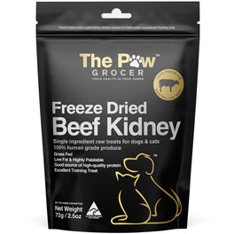 25% OFF (BBD 8Jul26): The Paw Grocer Beef Kidney Freeze-Dried Treats For Cats & Dogs 72g - Kohepets