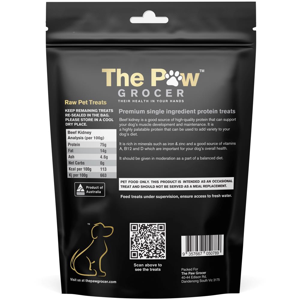 25% OFF: The Paw Grocer Beef Kidney Freeze-Dried Treats For Cats & Dogs 72g