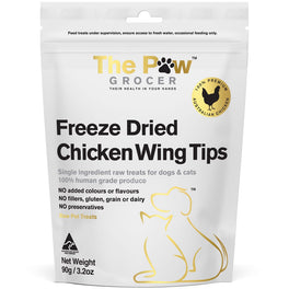 25% OFF: The Paw Grocer Chicken Wing Tips Freeze-Dried Treats For Cats & Dogs 90g - Kohepets