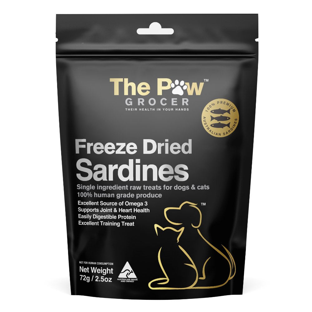 25% OFF: The Paw Grocer Sardines Freeze-Dried Treats For Cats & Dogs 72g