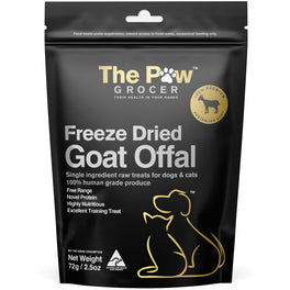 25% OFF (BBD 6Jun26): The Paw Grocer Goat Offal Freeze-Dried Treats For Cats & Dogs 72g - Kohepets