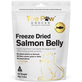 25% OFF: The Paw Grocer Salmon Belly Freeze-Dried Treats For Cats & Dogs 90g - Kohepets