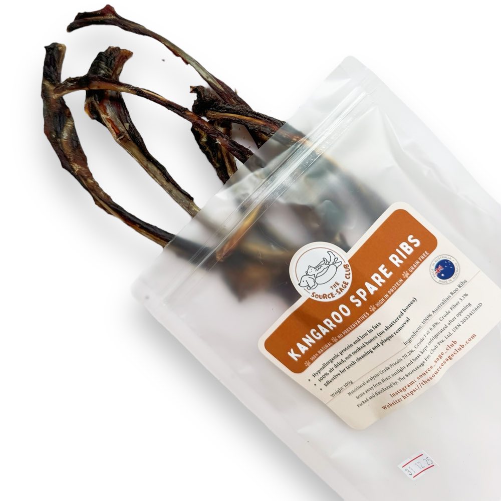 The Source-Sage Club Kangaroo Rib Sticks Grain-Free Dog Chews 100g