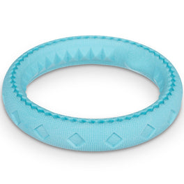Totally Pooched Chew'n Tug Foam Rubber Ring Dog Toy (Teal)
