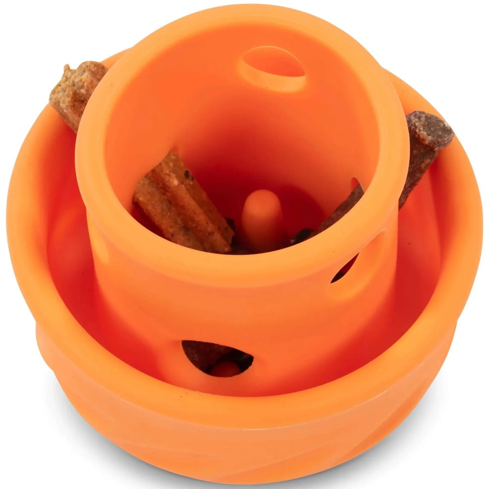 Totally Pooched Puzzle'n Play Mushroom Dog Toy (Orange)