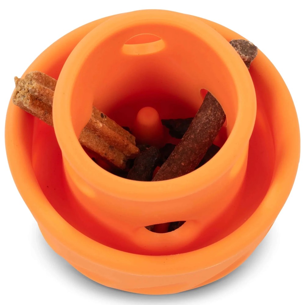 Totally Pooched Puzzle'n Play Mushroom Dog Toy (Orange)