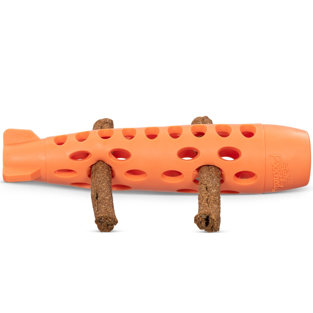 Totally Pooched Stuff'n Chew Rocket Stick Dog Toy (Orange)