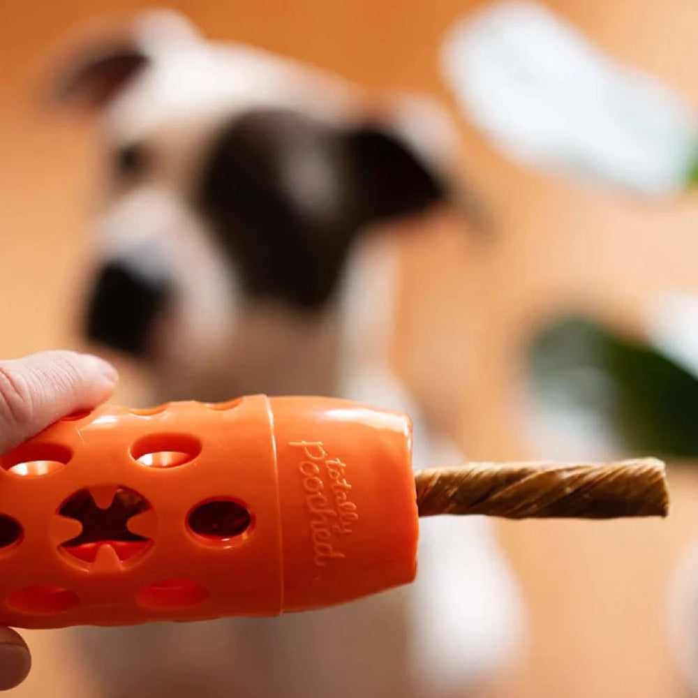 Totally Pooched Stuff'n Chew Rocket Stick Dog Toy (Orange)