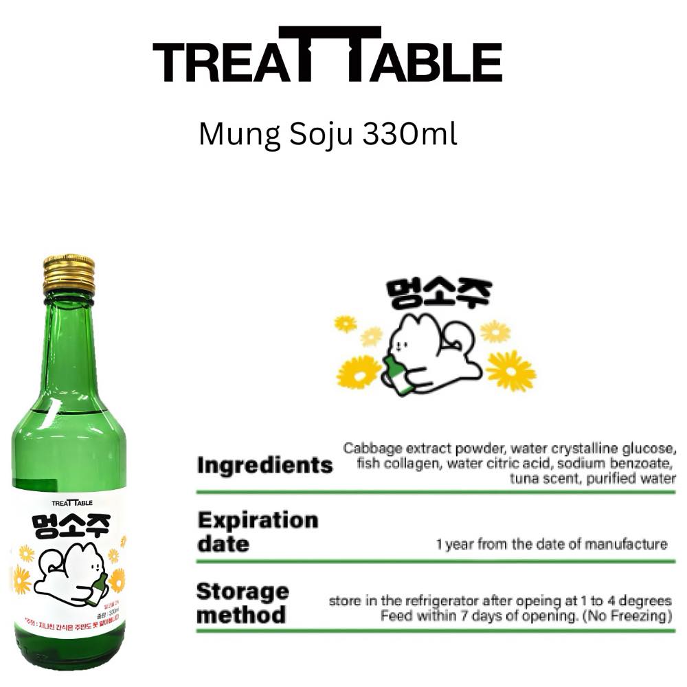 Treat Table Mung Soju Non Alcoholic Drink for Cats & Dogs 330ml - Kohepets