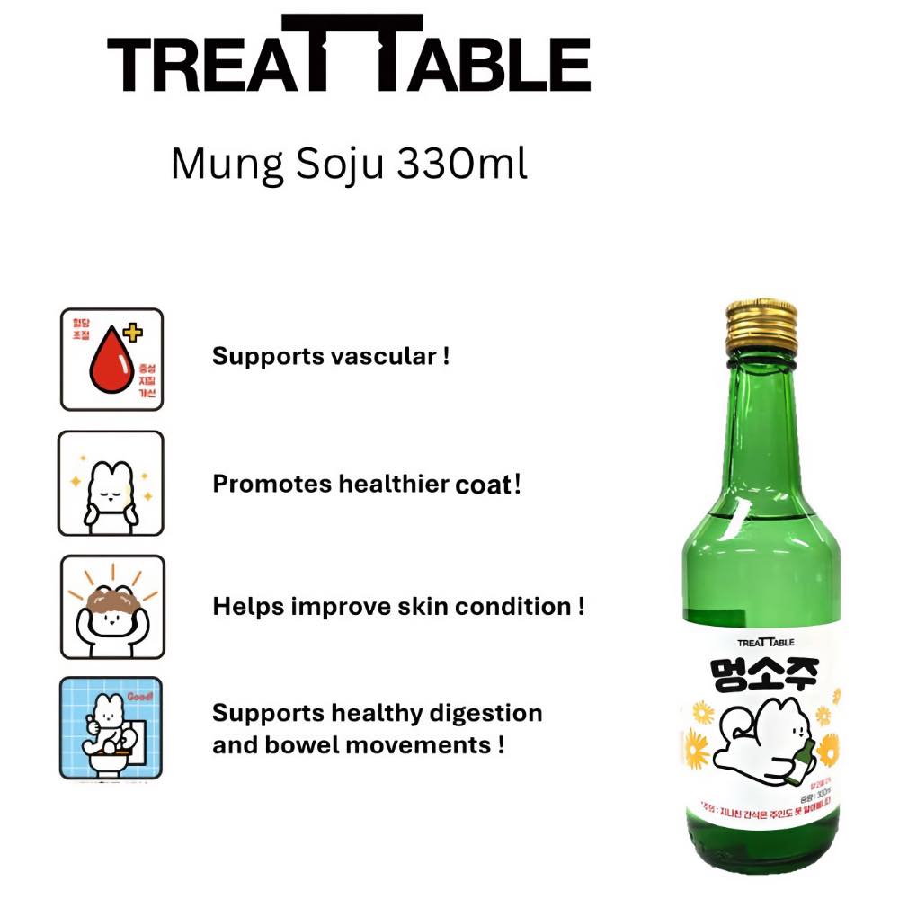 Treat Table Mung Soju Non Alcoholic Drink for Cats & Dogs 330ml - Kohepets