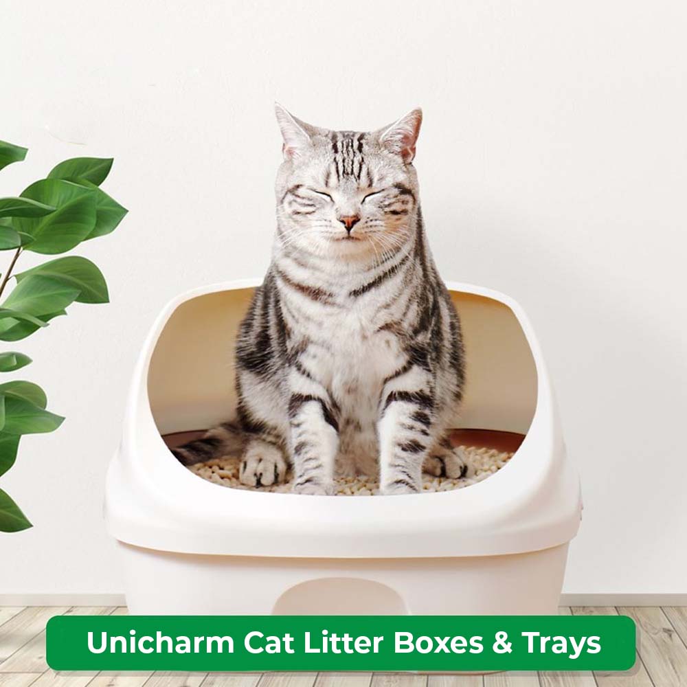 Unicharm Cat Litter Trays & Boxes — A Variety Of Shapes & Sizes To Suit Every Cat!
