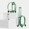 VETRESKA Bubble Carrier For Cats & Dogs (Green, Transparent)