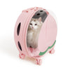 VETRESKA Bubble Carrier For Cats & Dogs (Pink, Opaque)