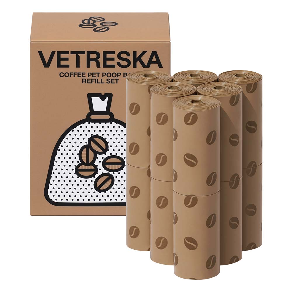 VETRESKA Coffee Scented Dog Poop Bags 180pc