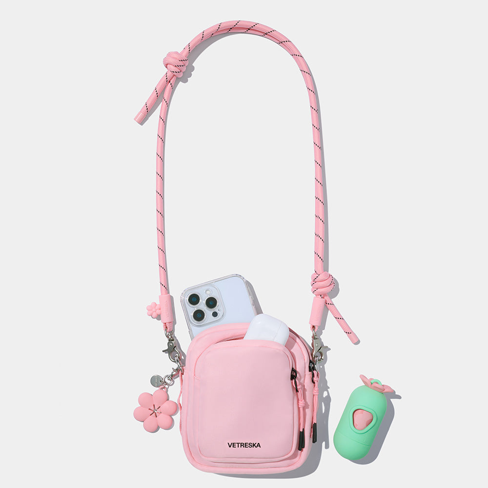 VETRESKA Connect Flora Mini Ware Classic Bag (Black With Pink Flecks)