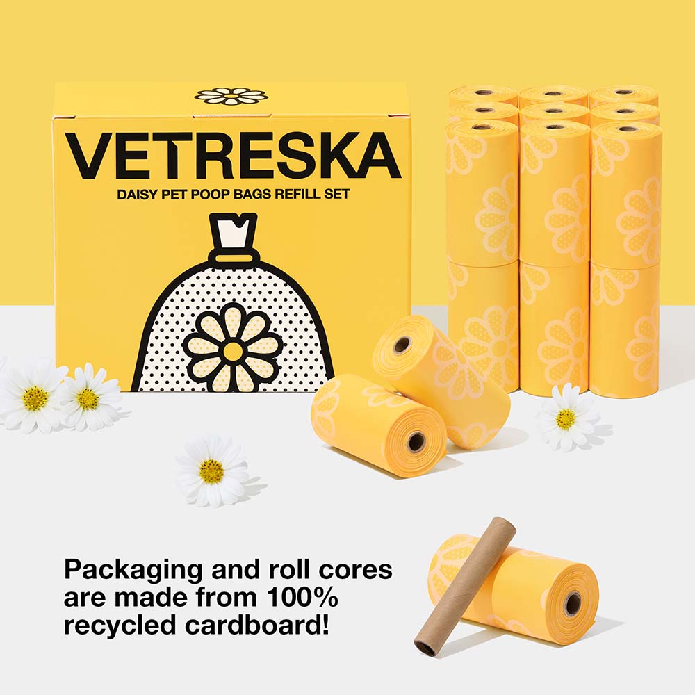 VETRESKA Daisy Scented Dog Poop Bags 300pc