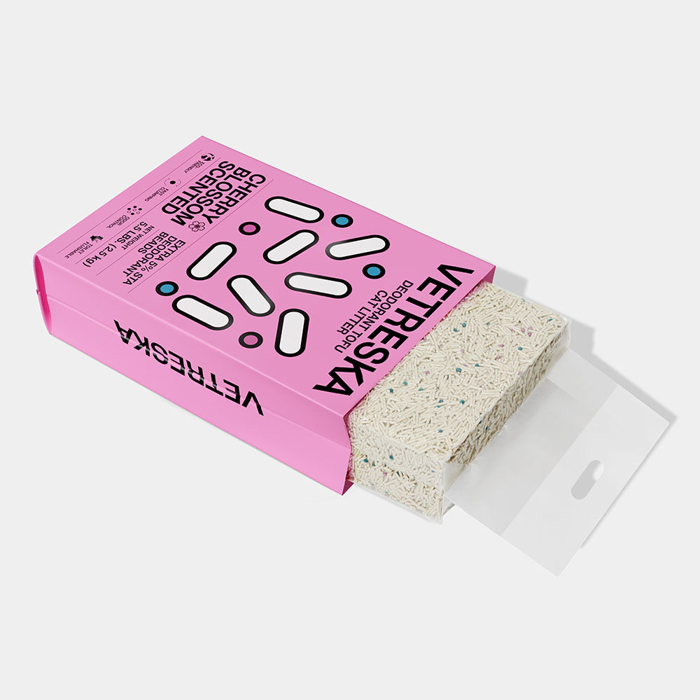VETRESKA Deodorant Tofu Cherry Blossom Clumping Cat Litter 2.5kg - Kohepets