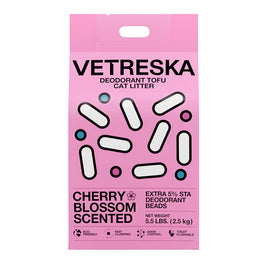 VETRESKA Deodorant Tofu Cherry Blossom Clumping Cat Litter 2.5kg - Kohepets