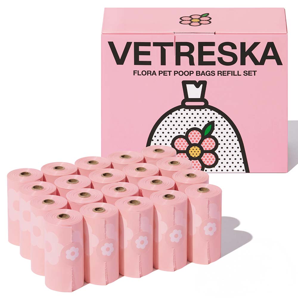 VETRESKA Flora Scented Dog Poop Bags 300pc - Kohepets