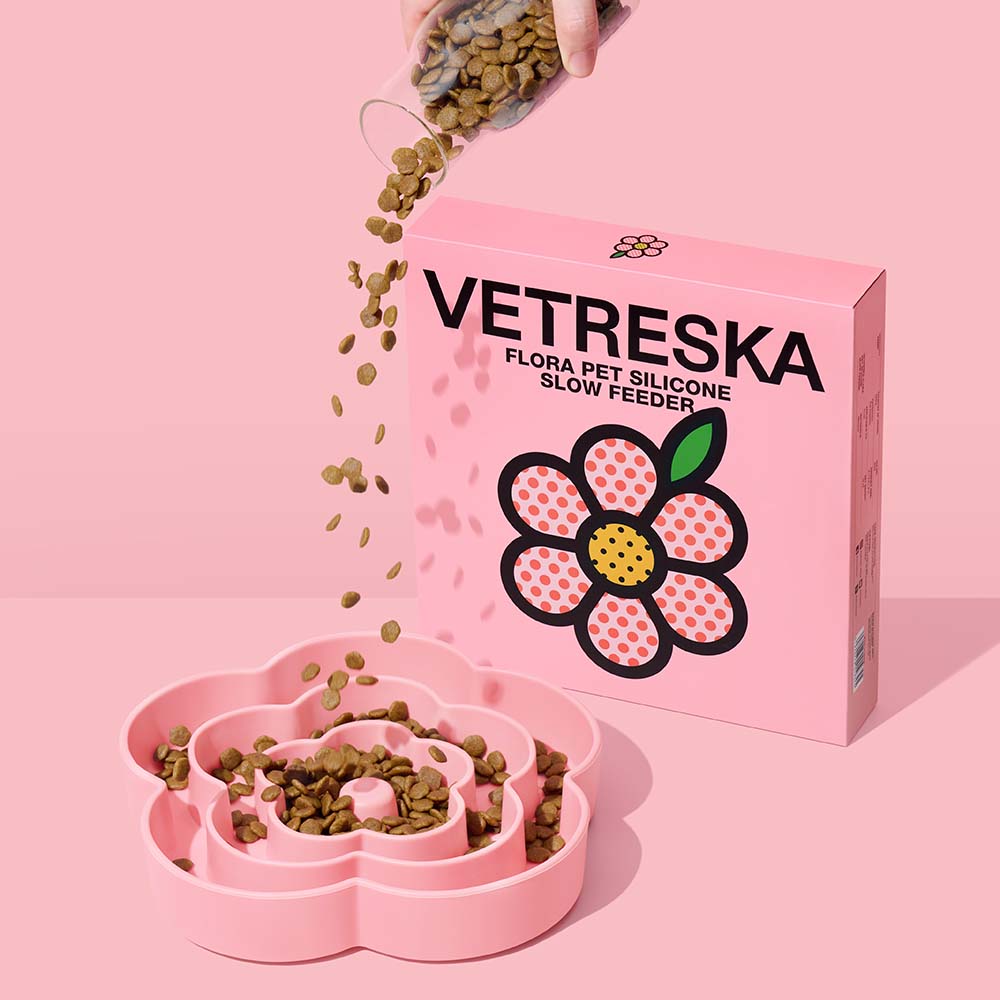 VETRESKA Flora Silicone Slow Feeder Dog Bowl - Kohepets