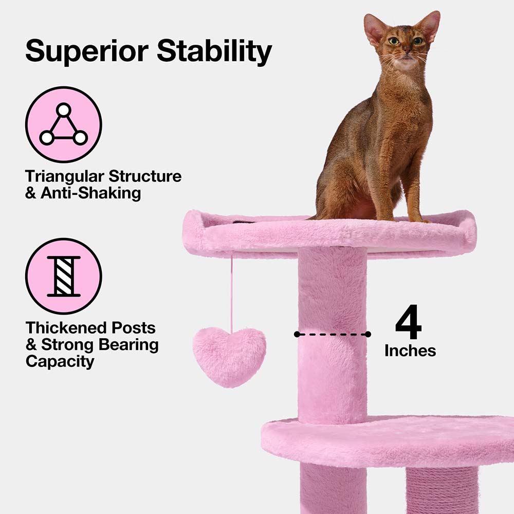 VETRESKA Heartpurrink Climber Cat Tree (4 Platforms) - Kohepets