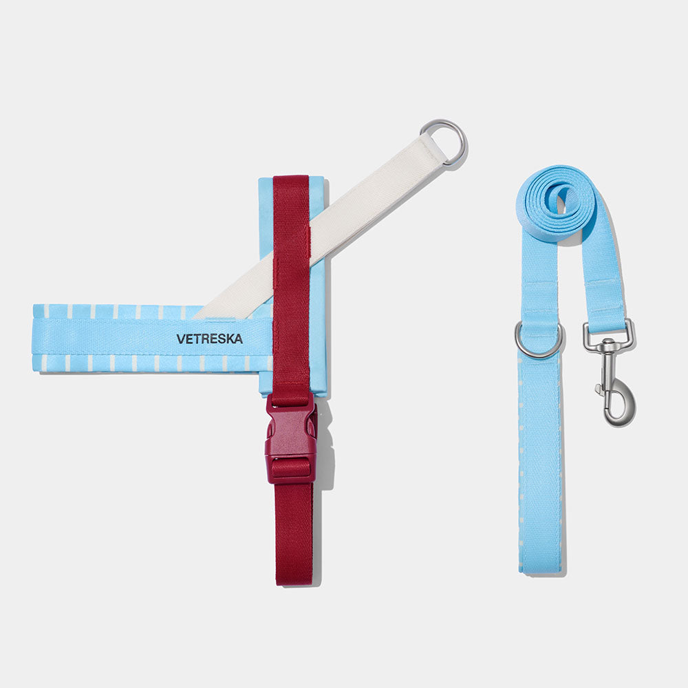 VETRESKA Mist And Merlot Dog Harness & Leash Set - Kohepets